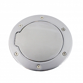 All Sales Fuel Door - Round Aluminum - 6054P