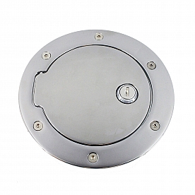 All Sales Fuel Door - Round Aluminum - 6056CL