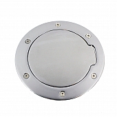 All Sales Fuel Door - Round Aluminum - 6051P