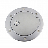 All Sales Fuel Door - Round Aluminum - 6051CL
