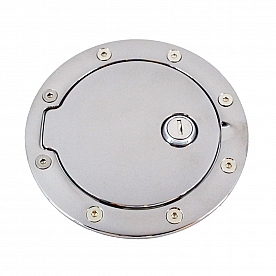 All Sales Fuel Door - Round Aluminum - 6044PL