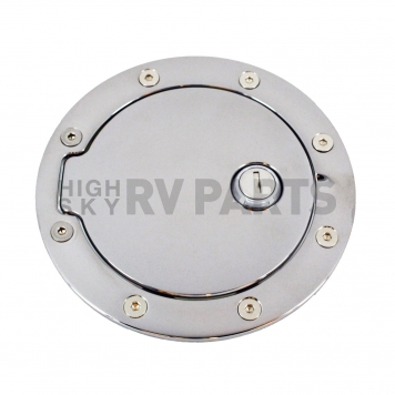 All Sales Fuel Door - Round Aluminum - 6044PL