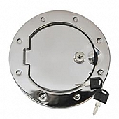 Black Mountain Fuel Door - Round Stainless Steel - BM13887