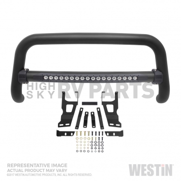 Westin Automotive Bull Bar Tube 3-1/2 Inch Black Textured Powder Coated  Steel - 3231095TL-1