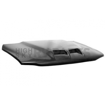 Harwood Fiberglass Hood - Ram Air Gloss Fiberglass Black - B49102