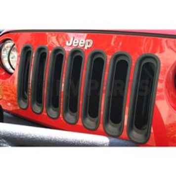 Rugged Ridge Grille Insert - Bar  Black Aluminum - 1130630