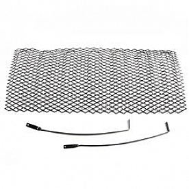 Rugged Ridge Grille Insert - Mesh Rectangular Black Gloss Powder Coated Stainless Steel - 1140131