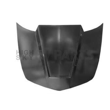 Harwood Fiberglass Hood - Cowl Induction Gelcoat Fiberglass Black - B12403