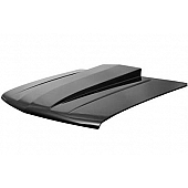 Harwood Fiberglass Hood - Cowl Induction Bare Fiberglass Black - B47201