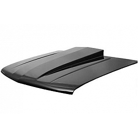 Harwood Fiberglass Hood - Cowl Induction Bare Fiberglass Black - B47201