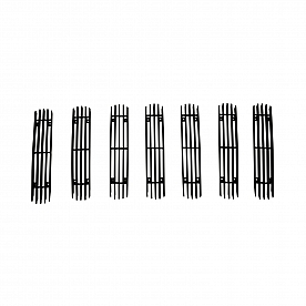 Paramount Automotive Grille Insert - Black Gloss Aluminum 4 Millimeter Vertical Style - 300105B