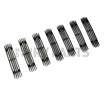 Paramount Automotive Grille Insert - Black Gloss Aluminum 4 Millimeter Vertical Style - 300105B-1