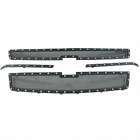 Paramount Automotive Grille Insert - Black Textured Powder Coated Stainless Steel - 460780