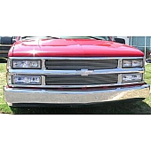 T-Rex Truck Products Grille Insert - Horizontal Bar Rectangular Polished Aluminum - 20045