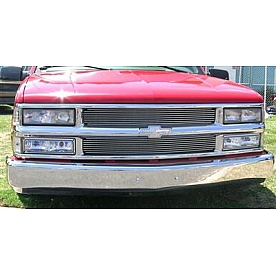 T-Rex Truck Products Grille Insert - Horizontal Bar Rectangular Polished Aluminum - 20045