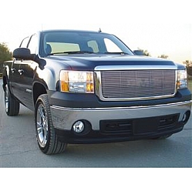 T-Rex Truck Products Grille Insert - Horizontal Bar Rectangular Polished Aluminum - 20205