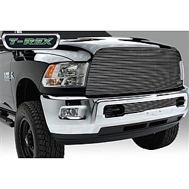 T-Rex Truck Products Grille Insert - Horizontal Bar Rectangular Black Powder Coated Aluminum - 20452B