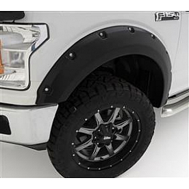 Bushwacker Fender Flare - Bright Silver Metallic Dura-Flex 2000 ABS Smooth Plastic Smooth Set Of 4 - 5091755