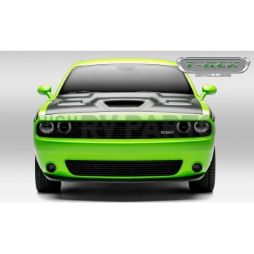 T-Rex Truck Products Grille Insert - Horizontal Bar Rectangular Black Powder Coated Aluminum - 6214181