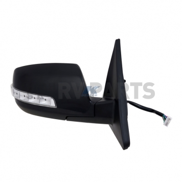 K-Source Exterior Mirror Electric Rectangular Black Single - 75029K-1