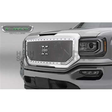 T-Rex Truck Products Grille Insert - Mesh Rectangular Polished Stainless Steel - 6712130