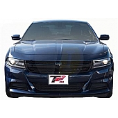 TFP (International Trim) Grille Insert - Mesh Trapezoid ABS Plastic Black Gloss - 68486GIB