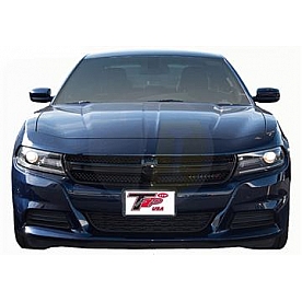 TFP (International Trim) Grille Insert - Mesh Trapezoid ABS Plastic Black Gloss - 68486GIB