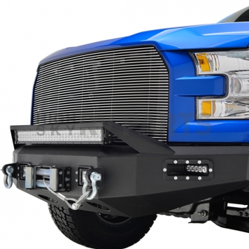 Paramount Automotive Grille Insert - Polished Aluminum Horizontal Bar - 380313-3