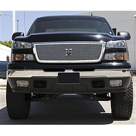 T-Rex Truck Products Grille Insert - Mesh Trapezoid Polished Stainless Steel - 6711070