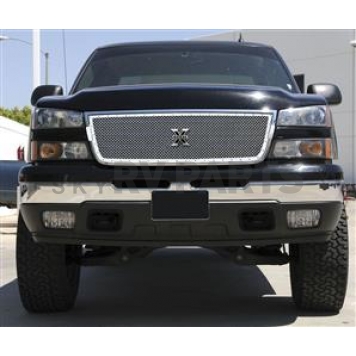 T-Rex Truck Products Grille Insert - Mesh Trapezoid Polished Stainless Steel - 6711070