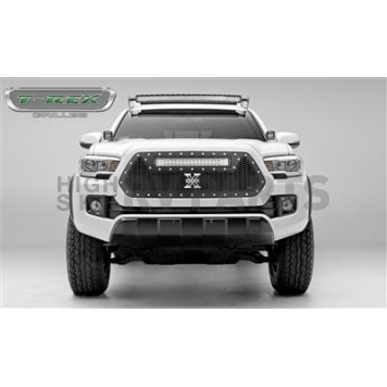 T-Rex Truck Products Grille Insert - Honeycomb Trapezoid Black Powder Coated Steel - 7319411