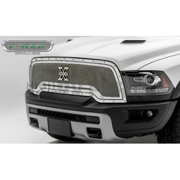 T-Rex Truck Products Grille Insert - Mesh Rectangular Polished Stainless Steel - 6714640