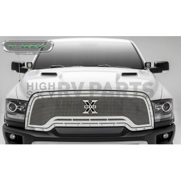 T-Rex Truck Products Grille Insert - Mesh Rectangular Polished Stainless Steel - 6714640-2