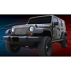 T-Rex Truck Products Grille Insert - Mesh Rectangular Polished Stainless Steel - 6714830