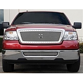 T-Rex Truck Products Grille Insert - Mesh Trapezoid Polished Stainless Steel - 6715560