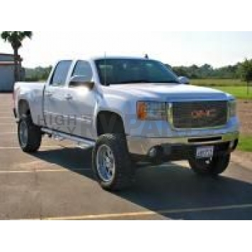 N-Fab Nerf Bar - Truck Wheel to Wheel Black Matte Textured Powder Coated Steel Round - C07100CCTX