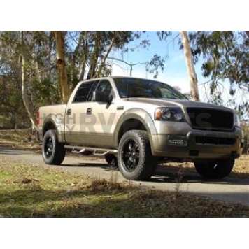 N-Fab Nerf Bar - Truck Wheel to Wheel Black Matte Textured Powder Coated Steel Round - F0486SCTX