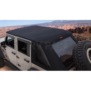 Bushwacker Soft Top - Black Fastback Top Twill Fabric - 14925-2