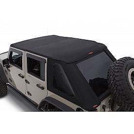 Bushwacker Soft Top - Black Fastback Top Twill Fabric - 14935
