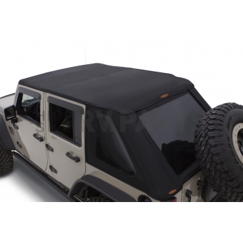 Bushwacker Soft Top - Black Fastback Top Twill Fabric - 14935-1