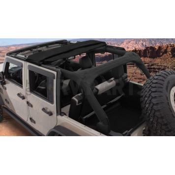 Bushwacker Soft Top - Black Fastback Top Twill Fabric - 14935-2