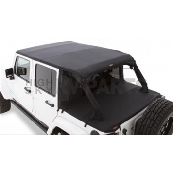 Bushwacker Soft Top - Black Half Cab Top Twill Fabric - 15225