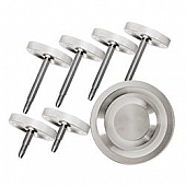 DV8 Offroad Soft Top Door Surround Knob Silver Aluminum Set Of 6 - JP180028BL