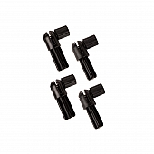 Rugged Ridge Soft Top Bow Knuckle Black Plastic Set Of 4 - 1351010
