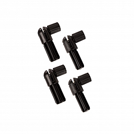 Rugged Ridge Soft Top Bow Knuckle Black Plastic Set Of 4 - 1351010
