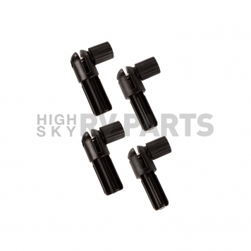 Rugged Ridge Soft Top Bow Knuckle Black Plastic Set Of 4 - 1351010