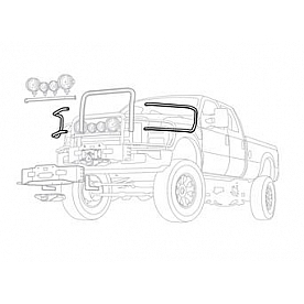 Warn Brush Guard Tubular Powder Coated Black Steel - 75590