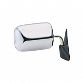 K-Source Exterior Mirror Manual Rectangular Silver Single - 60051C