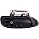 Help! By Dorman Exterior Door Handle - Plastic Silver Lever And Black Housing Single - 83835