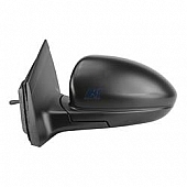 K-Source Exterior Mirror Manual Remote Rectangular Black Single - 62780G